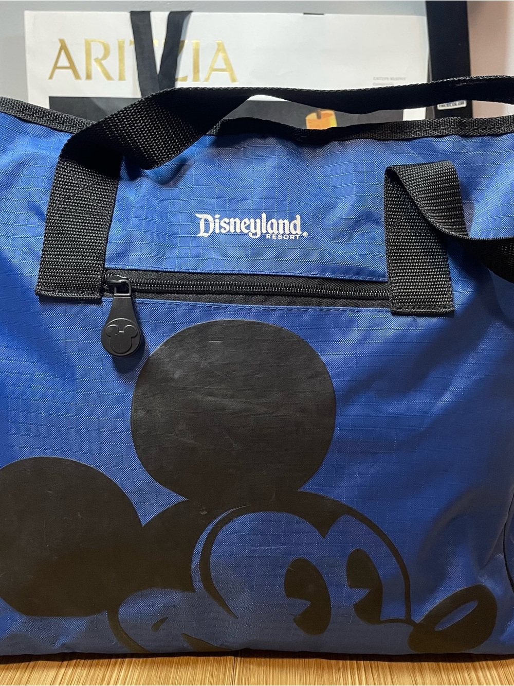 Disneyland Resort Mickey Mouse Ripstop Zip Top Tote Bag Disneyland.Calafornia